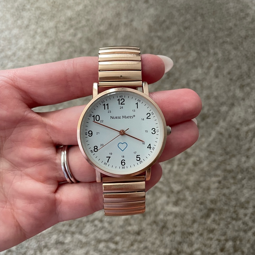 Nurse mate rose gold watch
